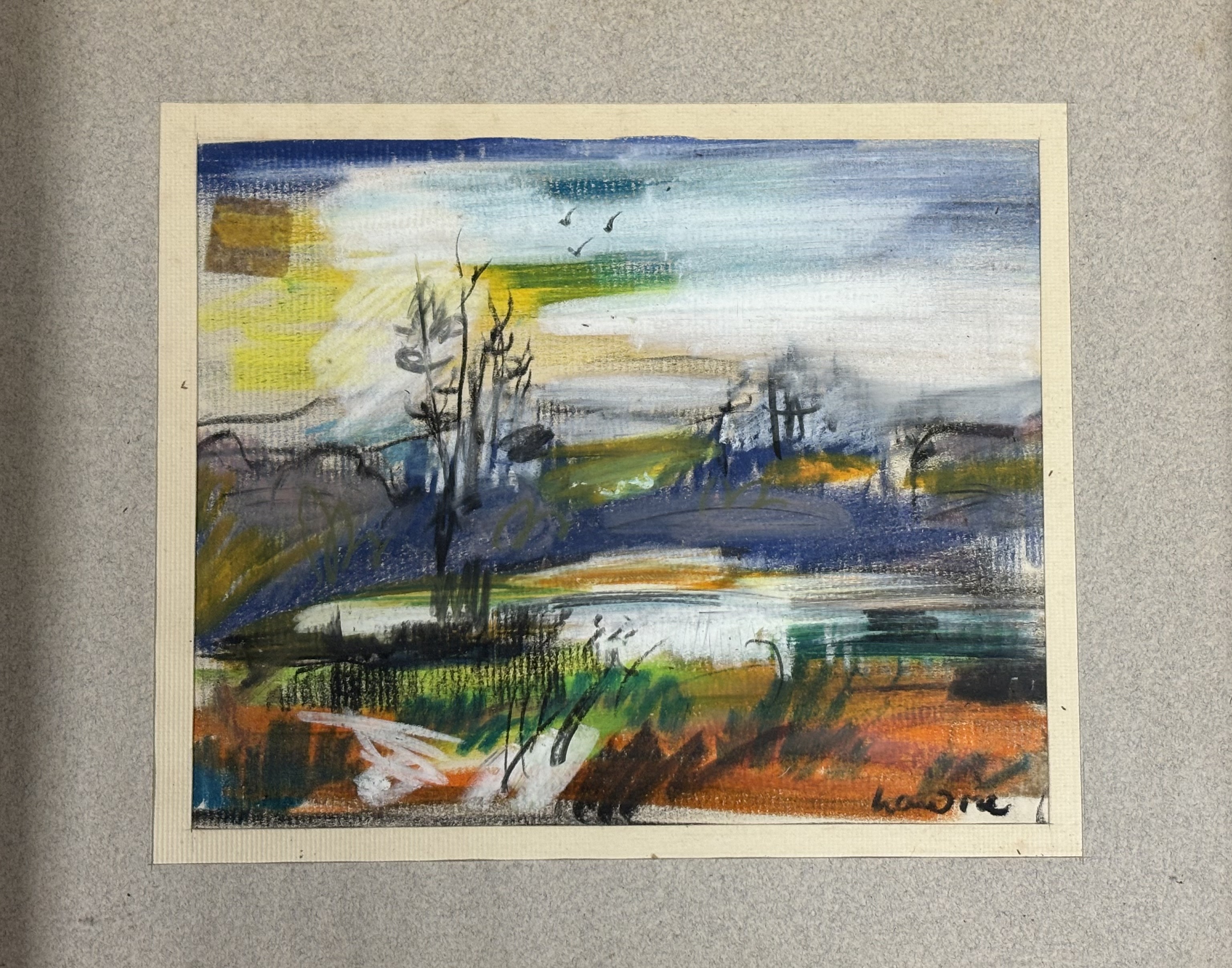 Hamish Lawrie (Scottish, 1919-1987), A Winter Landscape, signed lower right, pastel, framed. 14cm by - Image 2 of 3
