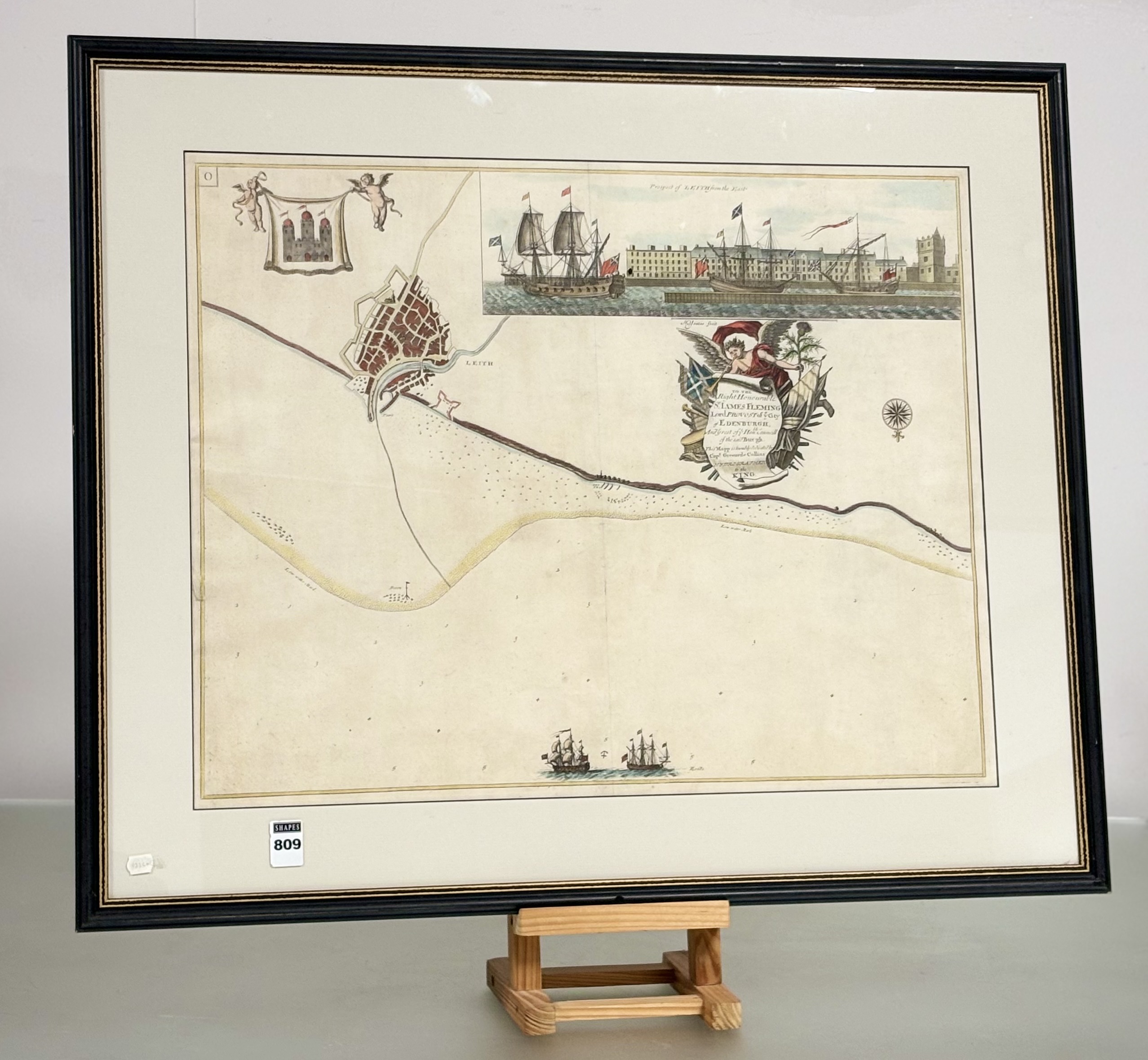 "Prospect of Leith from the East - the Right Hon. Sir James Fleming, Lord Provost of ye City of