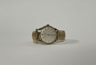 Girard-Perregaux, a 1950's gentleman's 9ct gold wristwatch, the cream dial with baton markers signed