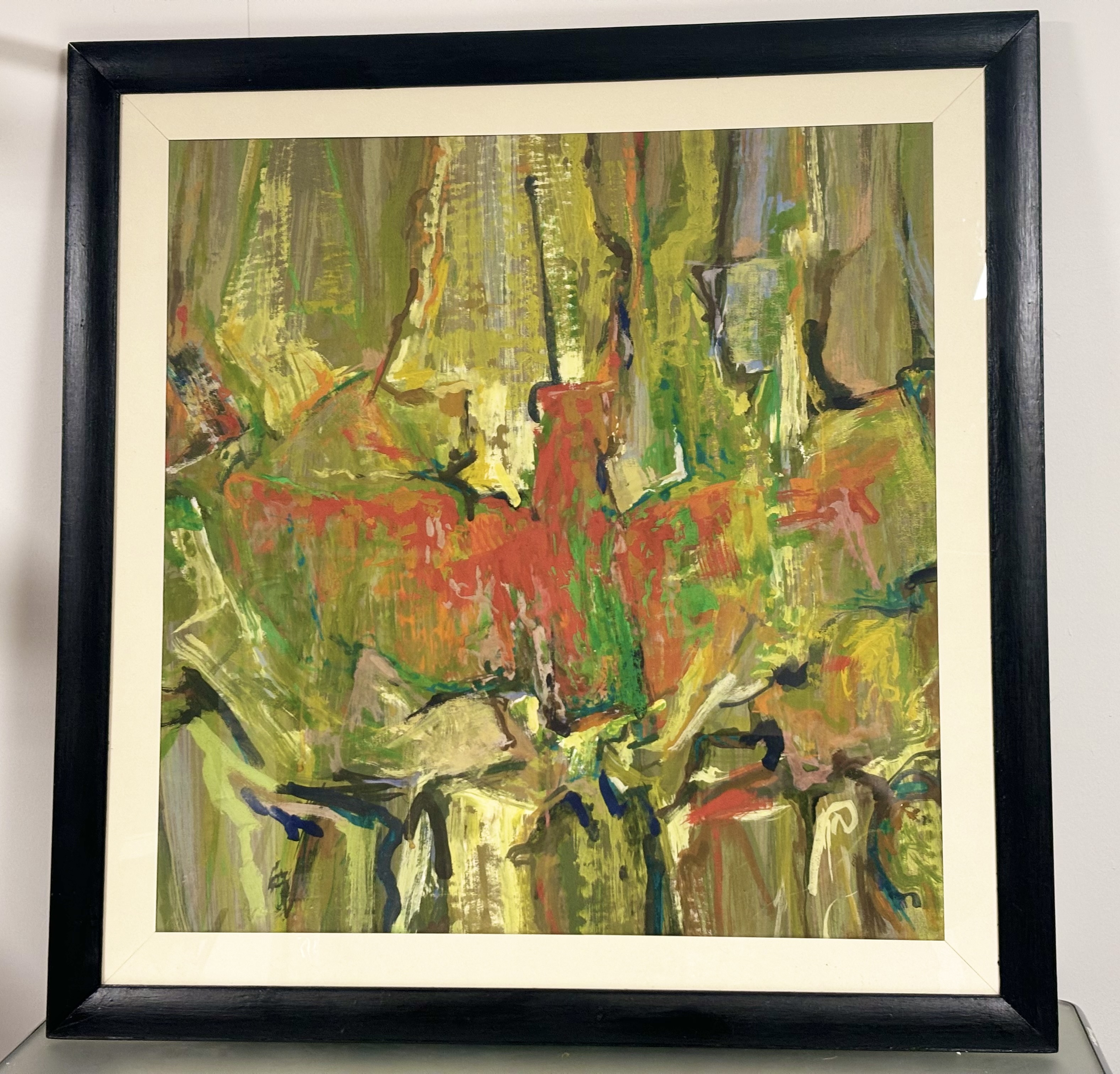 Attributed to Jack Firth R.S.W. (Scottish, 1917-2010), Abstract Study, gouache, framed, inscribed " - Image 2 of 2