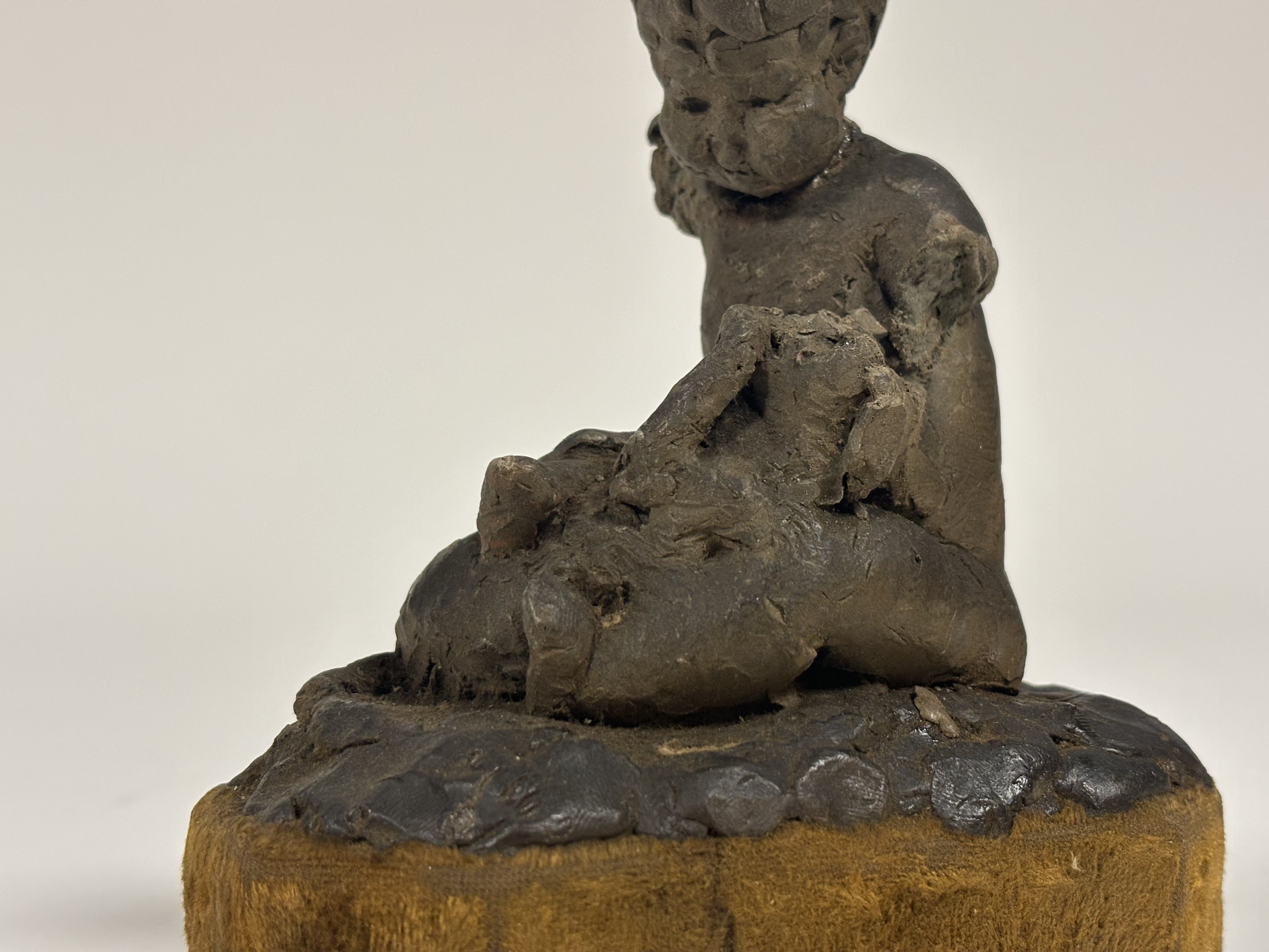 Attributed to Sophia Rosamond Praeger M.B.E. (Irish, 1867-1954), a wax maquette of a Child with a - Image 6 of 6