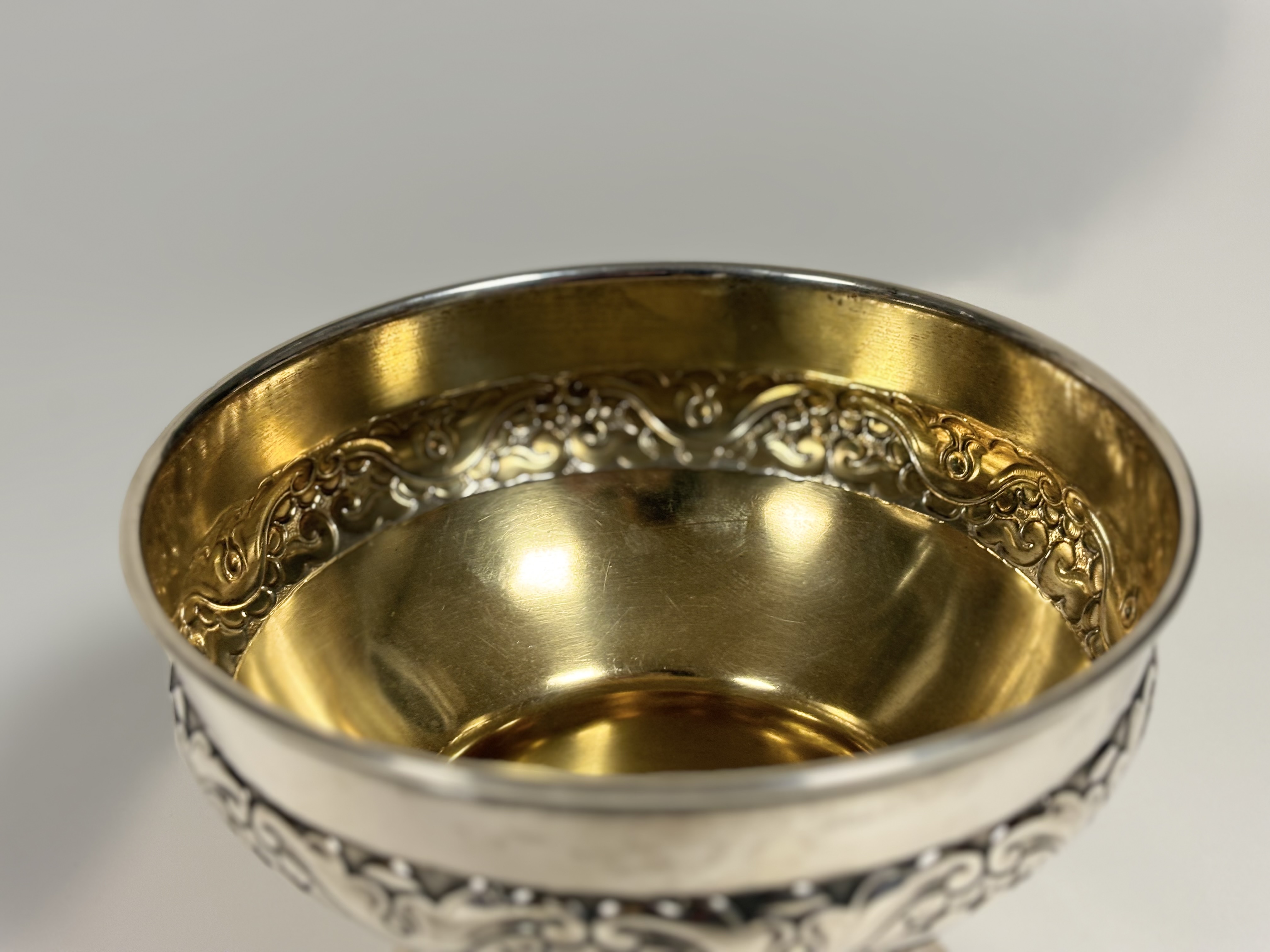 A Danish silver pedestal bowl, in the Art Nouveau taste, hallmarked for Copenhagen 1912, maker Anton - Image 2 of 3