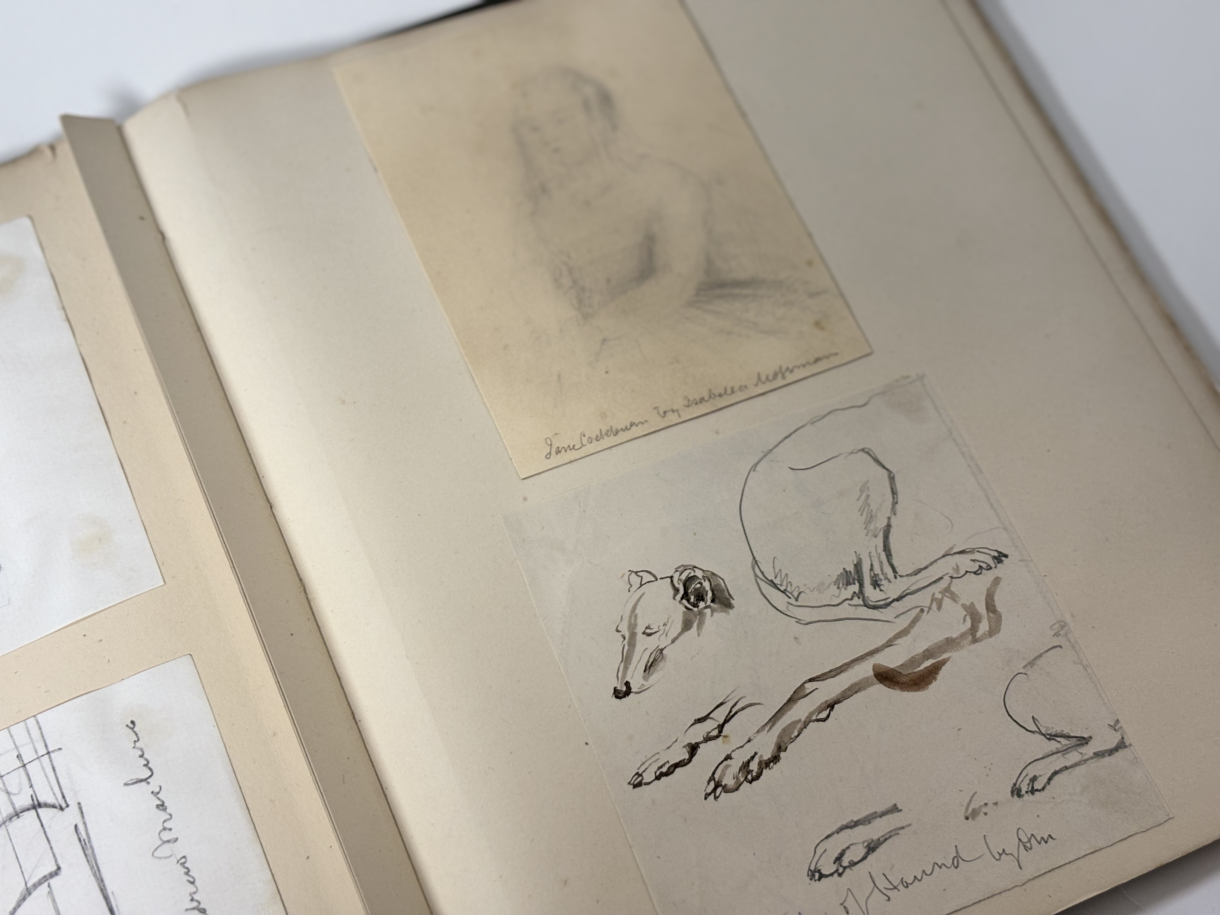 An album containing a quantity of sketches by various hands, 19th century including: Adalbert Johann - Image 4 of 5