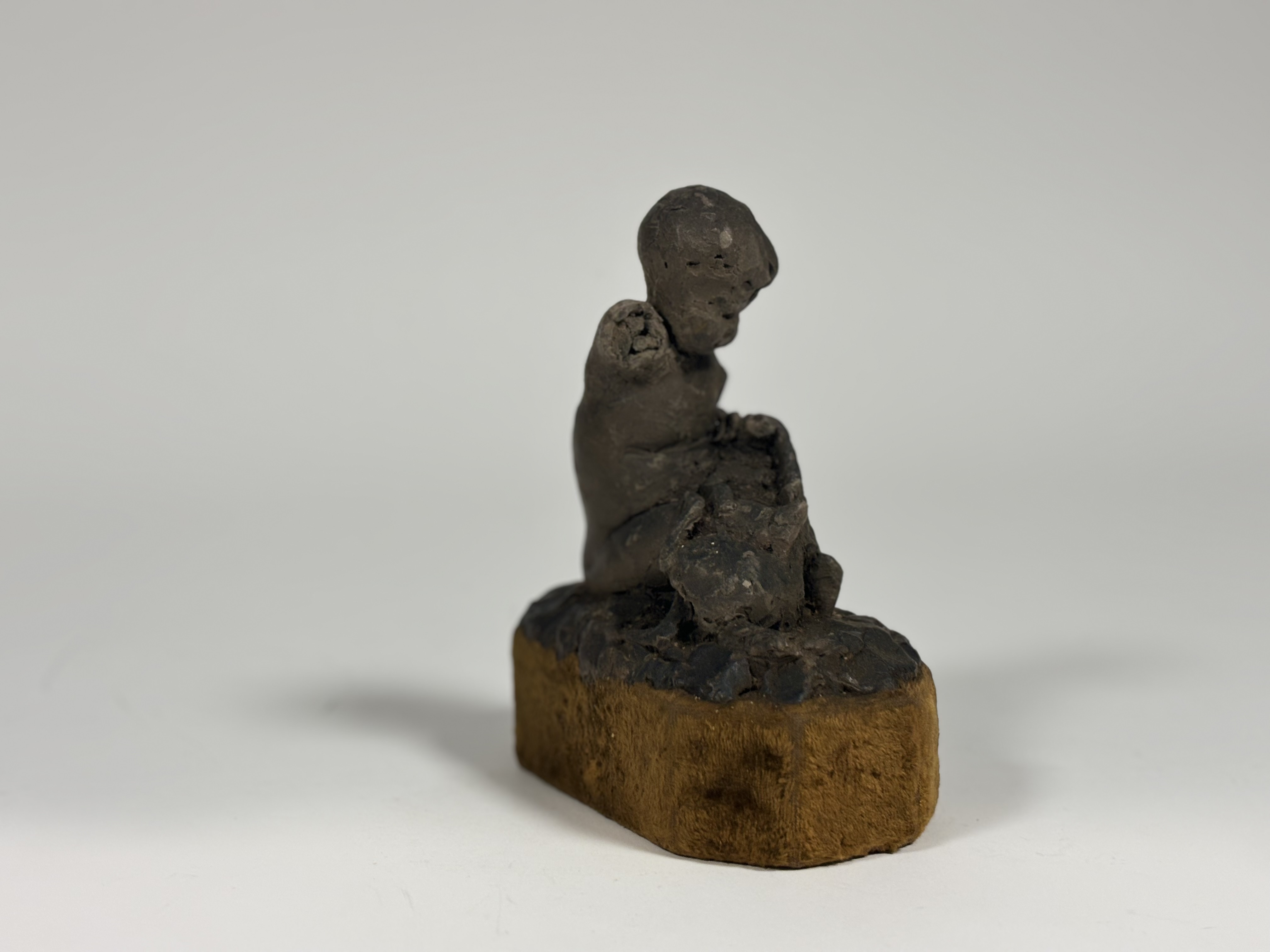 Attributed to Sophia Rosamond Praeger M.B.E. (Irish, 1867-1954), a wax maquette of a Child with a - Image 3 of 6