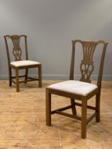 Wheeler of Arncrach, Fife, a pair of oak-framed chairs in the Georgian style, mid to late 19th