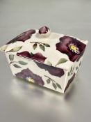 A Emma Bridge Water Mary Fedden Hellebore pattern butter dish and cover no signs of crazing, chips