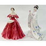 A limited edition Royal Worcester Queen Mother china figurine complete with certificate of