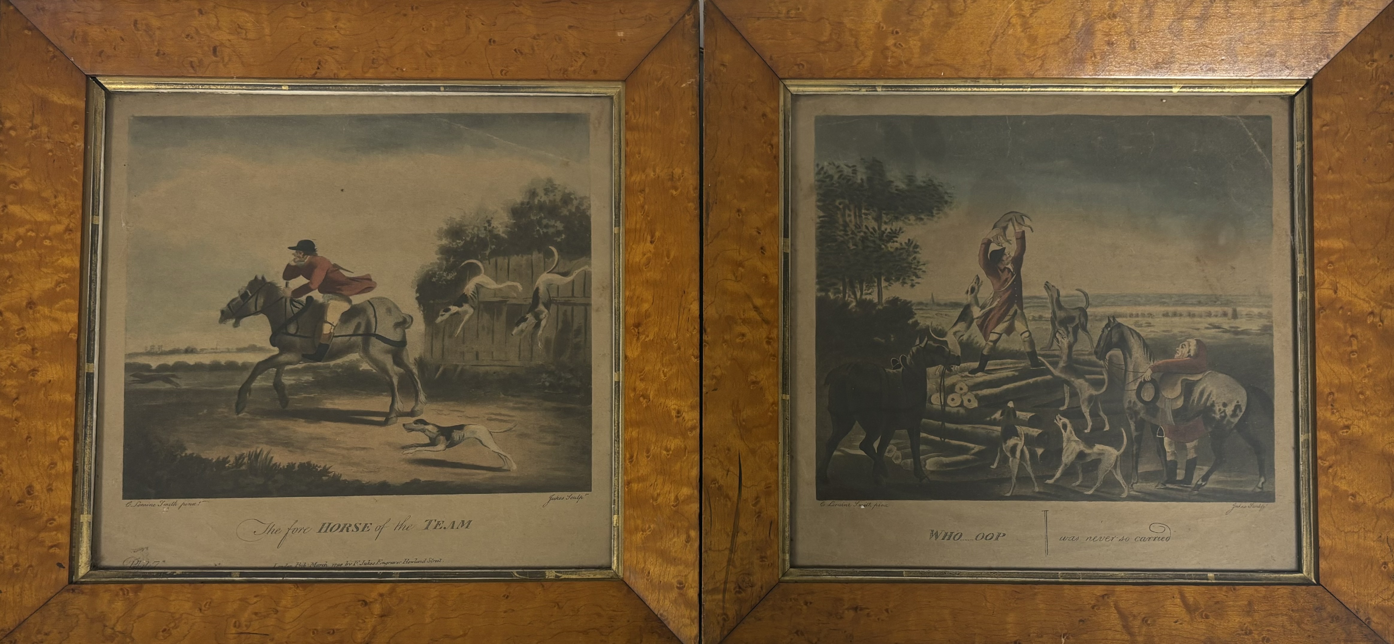 A pair of 18thc coloured engravings by Francis Jukes (1745-1812) after Charles Lorraine (after)
