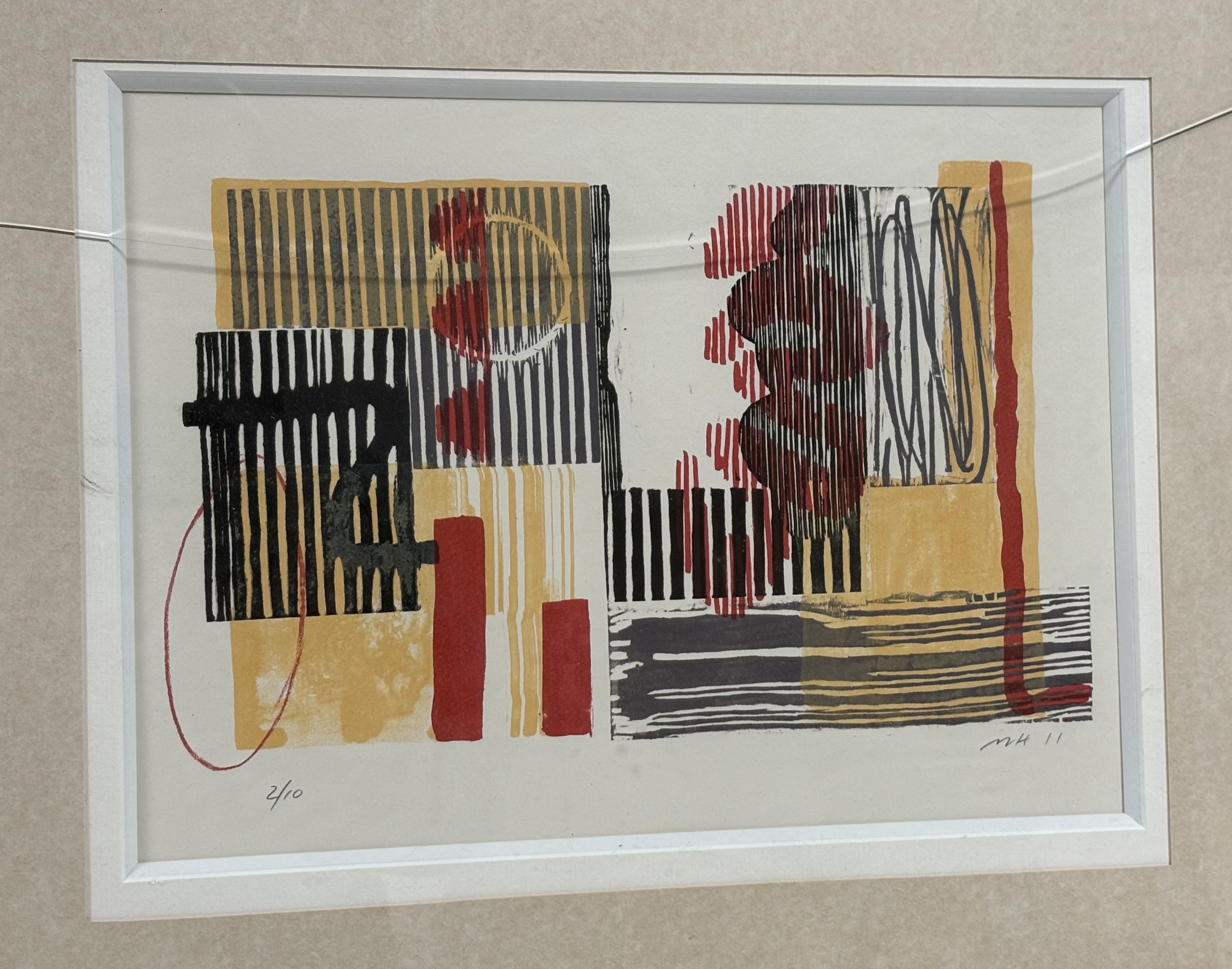 Property of the Late Countess Haig - MH, Contemporary abstract lines, screen-print 2/10,
