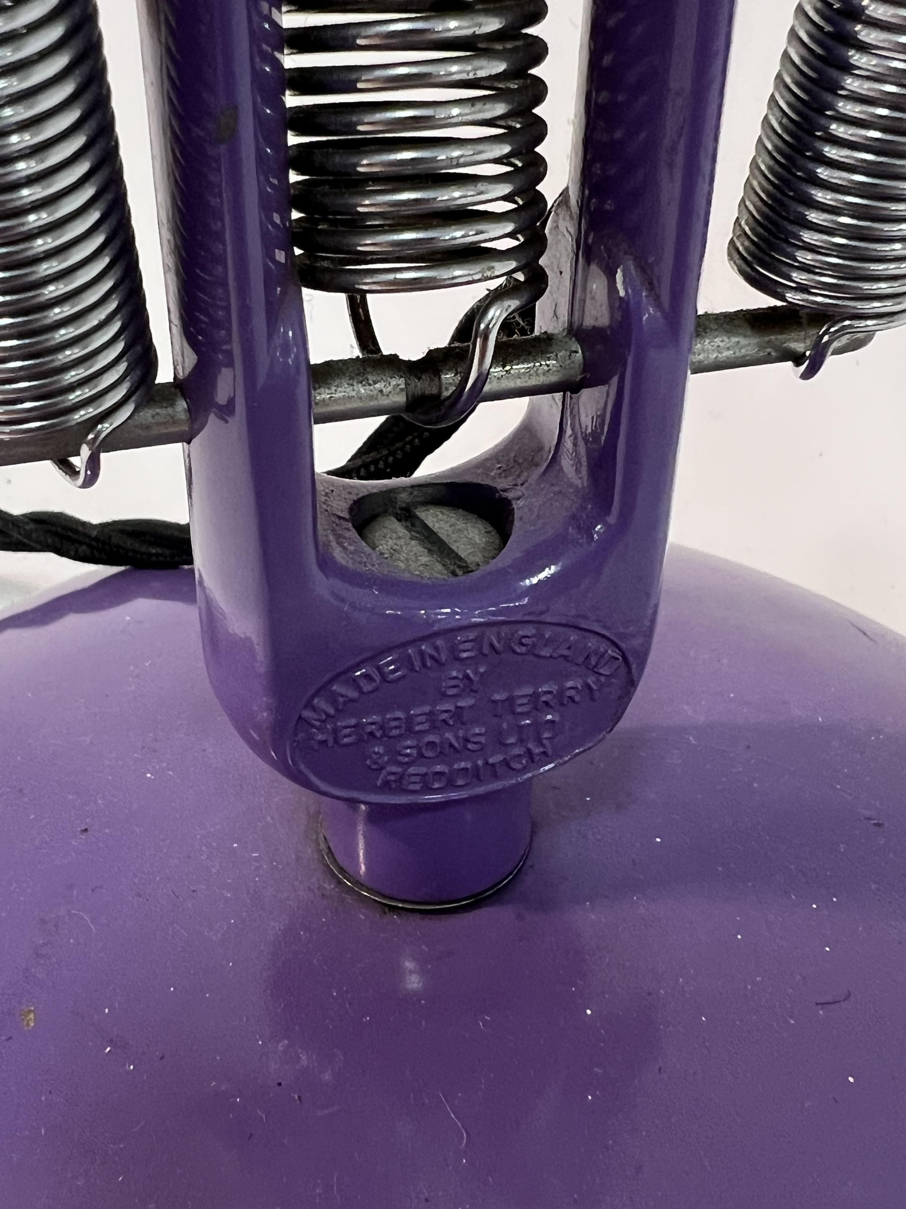 An unusual purple 1970's Herbert Terry Anglepoise lamp - Image 2 of 3