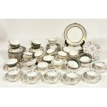 A collection of various teacups and saucers China comprising, a Minton Hadden Hall pattern
