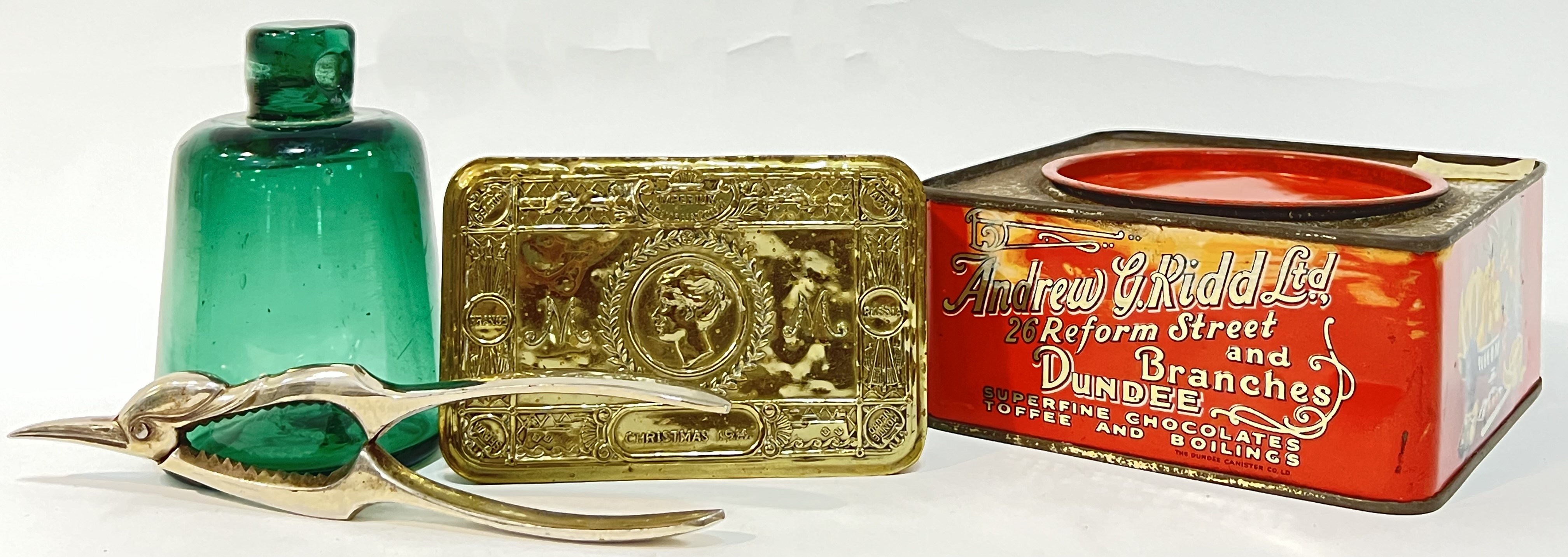 A World War I Princess Mary Christmas gift tin (1914), together with a vintage confectionary tin (