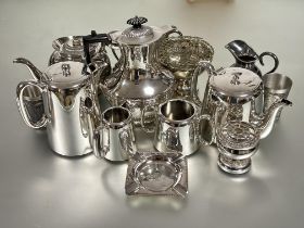 A collection of Epns to include a vintage hotel wear four piece tea and coffee service, a half