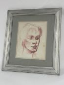 Hamish Lawrie (Scottish 1919-1987), Portrait of a girl, pastel and chalk, signed bottom right,