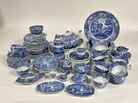 A collection 1920's and later Copeland Spode blue and white Italian part service comprising,