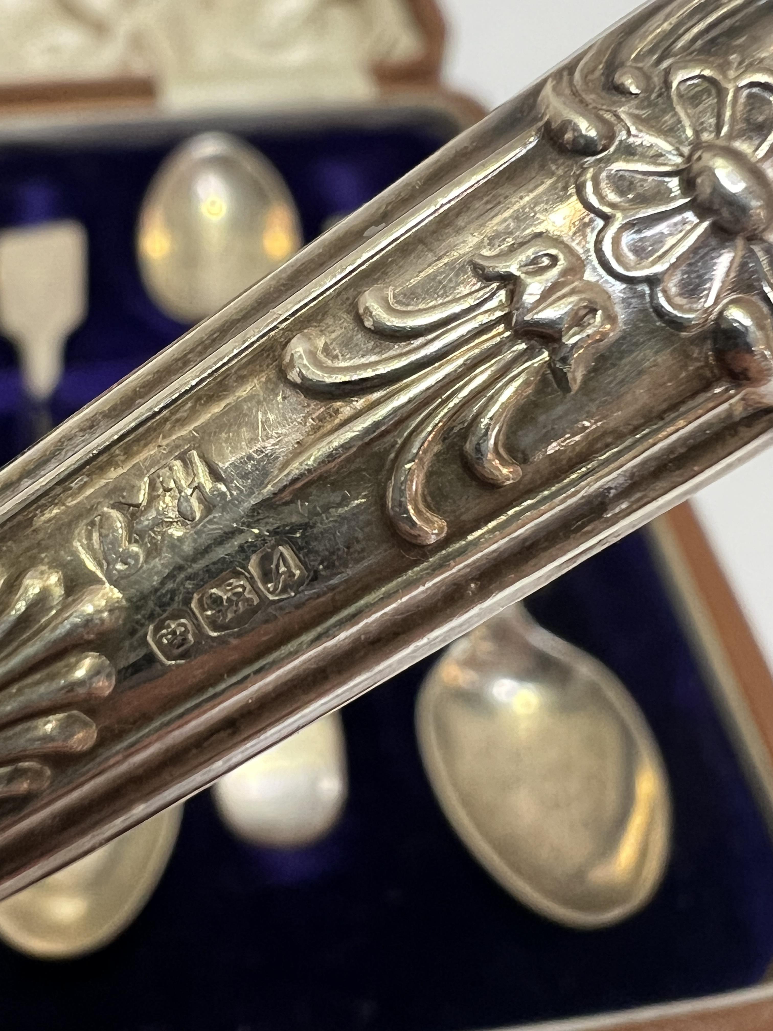 A set of six Sheffield hallmarked silver teaspoons (Joseph Rodgers and Sons), together with a set of - Image 3 of 3