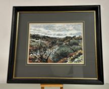 Diarmuid Boyd (Irish),Glencolmcille Donegal, watercolour, signed bottom right, in a glazed wooden