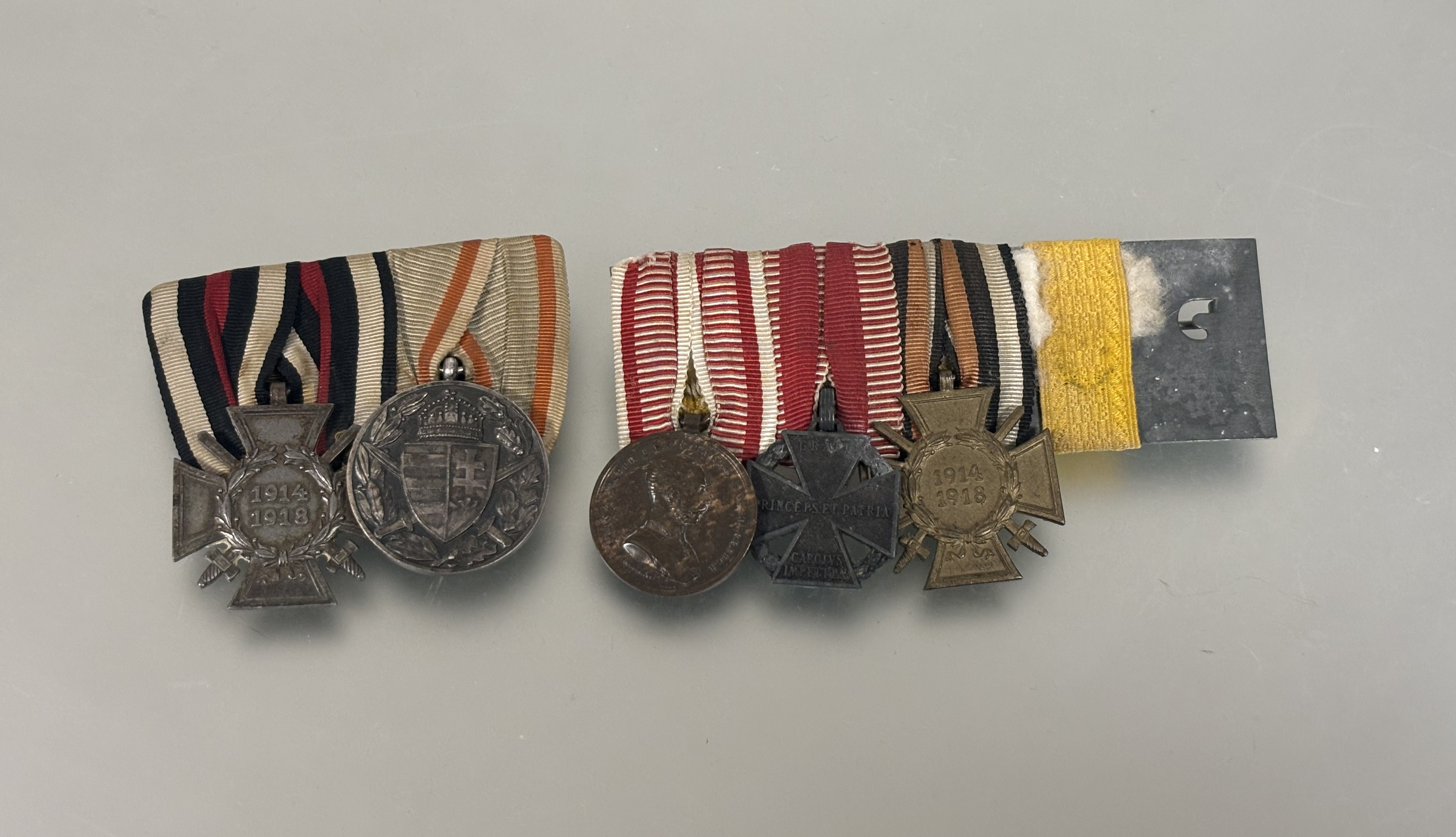 Imperial Germany:  mounted medal groups, Hindenberg Cross, WWI 1914-18 Tyrol medal, mounted on