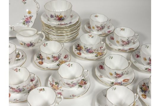 A Crown Derby Derby Posies pattern part tea service comprising, a serving plate (w-25cm), a sugar - Image 3 of 3