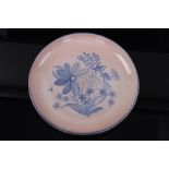 Allach - ceramic bowl (dusky pink, flower decoration)