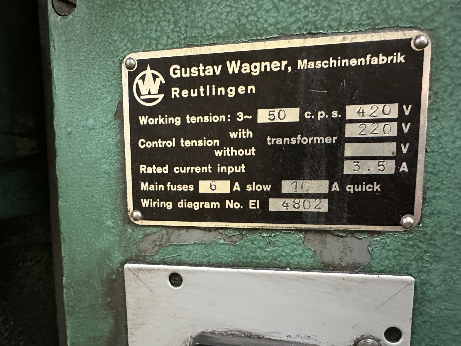 Gustav Wagner segmental saw grinder - Image 4 of 4