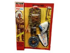 Palitoy Action Man (1977-1978) Indian Chief, in locker box packaging No.34403 (1)