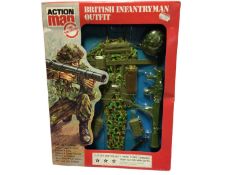 Palitoy Action Man (1980's) Luftwaffe Pilot & British Infantryman Outfit, boxed (2)