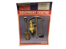 Palitoy Action Man Equipment Centre Workshop Accessories, on vacuum pack cards (5)