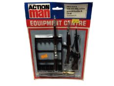 Palitoy Action Man Equipment Centre Rifle Rack No.34272, American M16 No.34277 & Small Arms No.34276