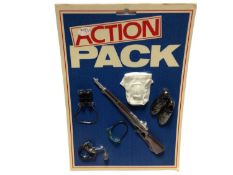 Action Packs including Weapons & Equipment, on vacuum sealed cards (3)