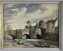 Richard Stone, oil on canvas, River scene signed and dated 1970, 40cm x 50cm, framed