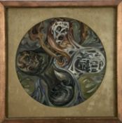 Fay Pomerance (1912-2001) watercolour - ‘Four Fold Circle’, signed, 45cm x 45cm in glazed frame