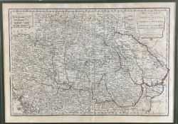 Late 18th century engraved map of Hungary and Transylvania by Samuel Dunn, published by Laurie & Whi