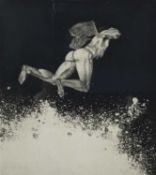 Terry Wilson (b.1948) Flight of Icarus, etching, 35/50, pencil signed and dated 1976, 13.5cm x 11.5c