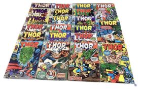 Marvel Comics The Mighty Thor, mostly 1960's and some 70's (English and American price variants). To