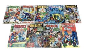 Nine Marvel Comics The Avengers #70-78 (1970's) First full Appearance of the Squadron Sinister in is