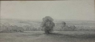 Manner of John Warwick Smith (1749-1831) pencil and wash, hillock