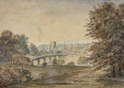 Copley Fielding (1787-1855) watercolour - Kelso