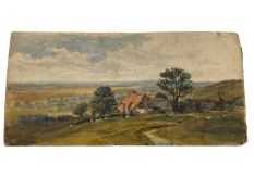 Four various 19th century landscape works on paper