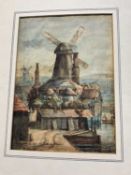 English School, early 19th century, pen and watercolour - indistinctly inscribed - 'The Thames at Wo