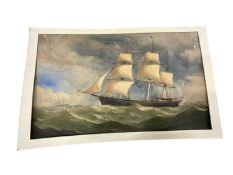 English School, mid 19th century, watercolour - Marine Scene, 38 x 60cm
