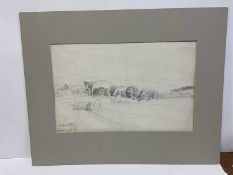 Attributed to Cornelius Varley (1781-1873) pencil sketch - Market Hill, Ireland, signed and dated 18