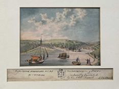 G S Gilbert (early 19th century) watercolour - The Southeast view of Truro, signed and dedicated to