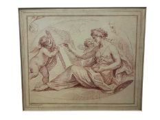 Attributed to Francesco Bartolozzi (1728-1815) red chalk - Muse