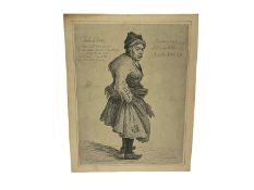 Balthazar Nebot (act. 1730-1765) etching - 'Foolish Sam, an ideot well known about Leicester Fields,