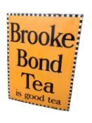 Large original 'Brooke Bond Tea' enamel sign, 101.5cm x 76cm