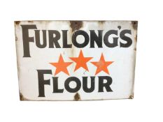 Original 'Fuller's Flour' enamel advertising sign, 38cm x 25.5cm
