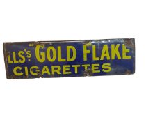 Original 'Gold Flake Cigarettes' enamel advertising sign, 81.5 x 22.5cm