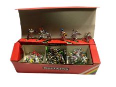 Britains Red Trade Box No.7730 Knights with 16 archers & 23 other figures (1)
