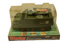 Dinky (1971-1980) diecast Gerry Anderson TV Series UFO Shado 2 Mobile, on blue & black plinth with b